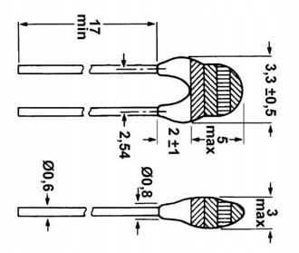 TRP220k Termistor VISHAY 220k tolerancja 5% Stan opakowania brak opakowania