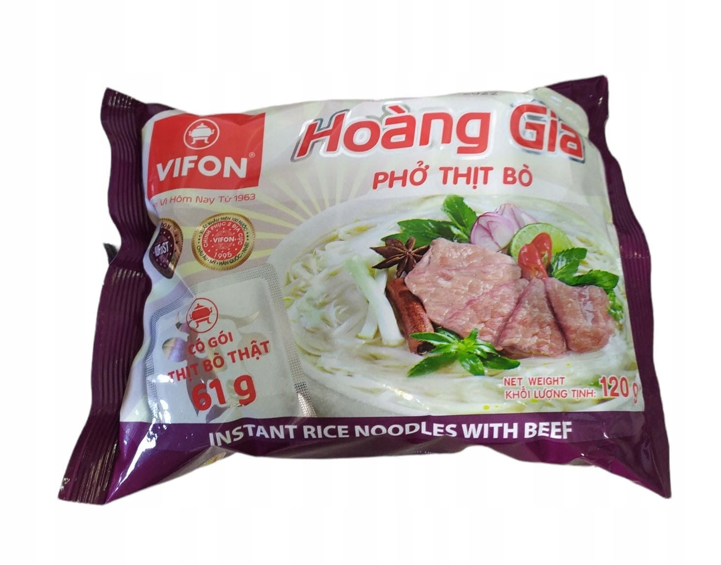 Levně Polévka Pho s hovězím masem Vifon Hoang Gia 120g