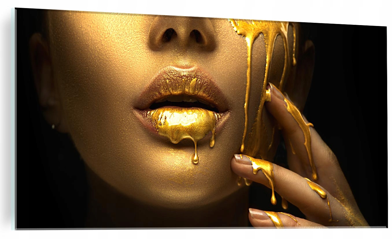 

Foto Obraz Szklany Kobieta Złoto Glamour 120x60
