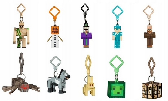 MINECRAFT BRELOK FIGURKA BRELOCZEK PAJĄK GOLEM