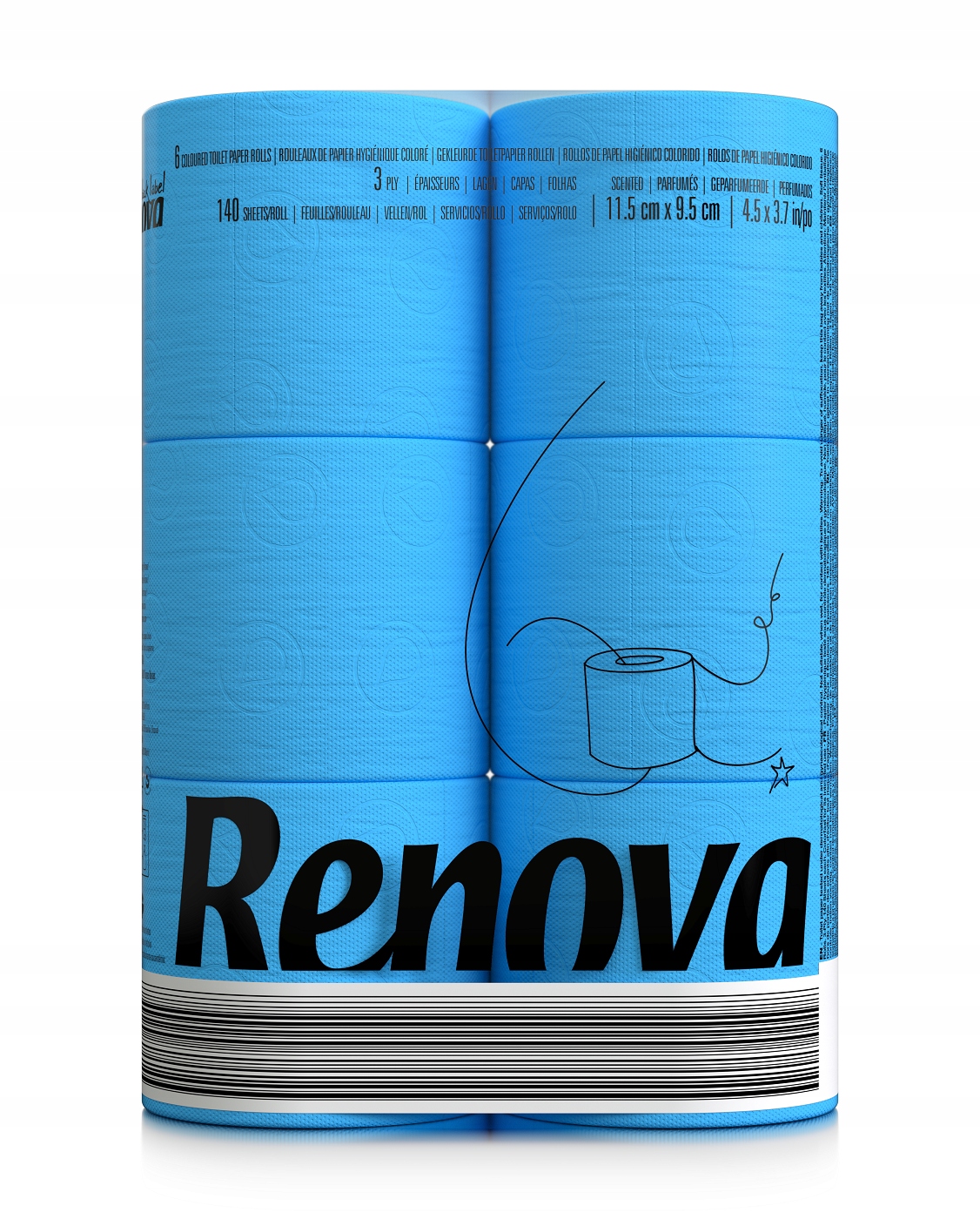 

Niebieski papier toaletowy Renova 6szt