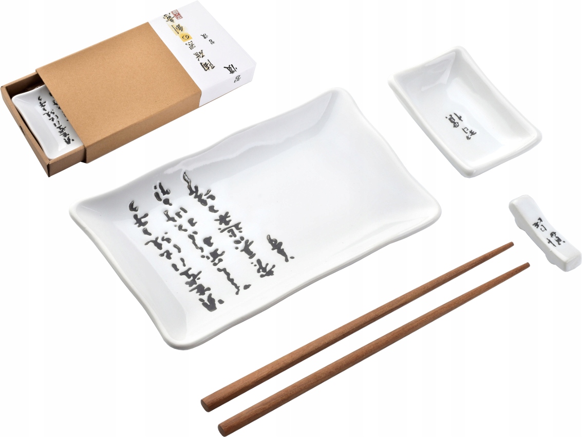 

Biały Zestaw do sushi dla 1 osoby 4 elementy