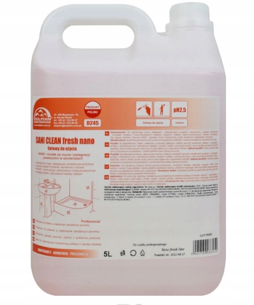 

Sani Clean Nano 5L Mocny płyn do mycia łazienek
