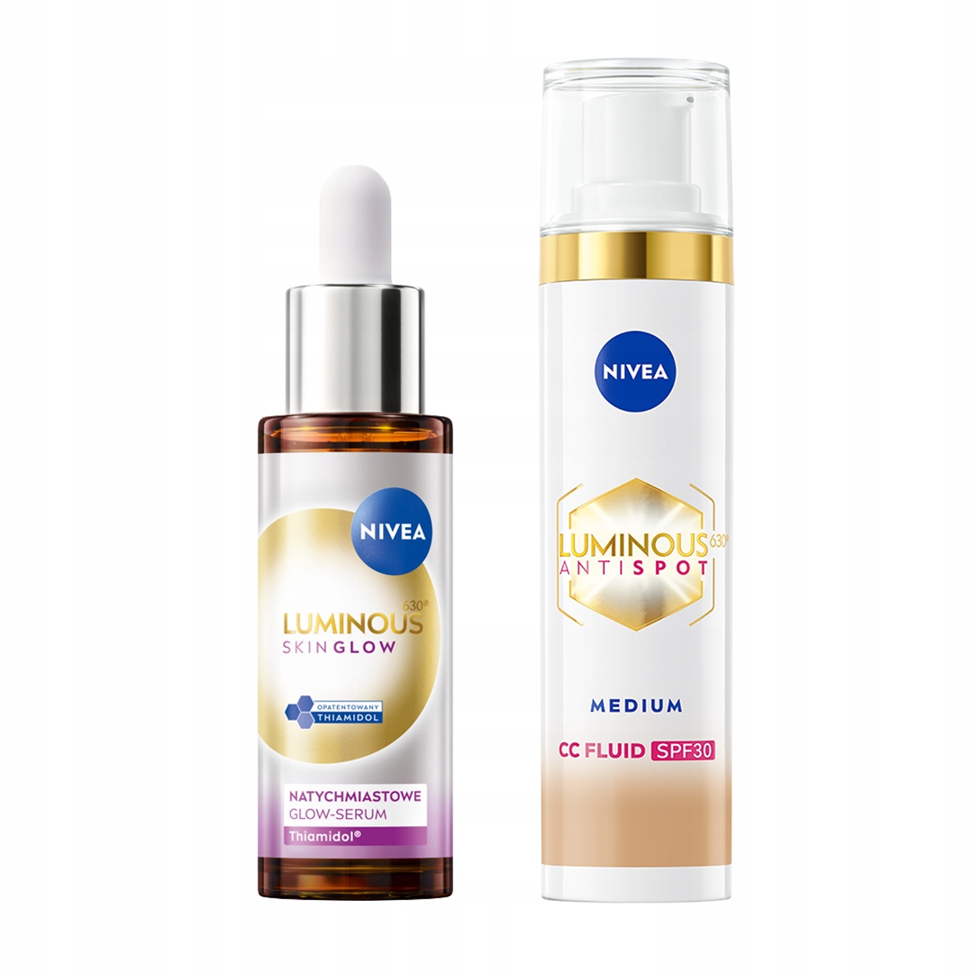Nivea Luminous sérum proti pigmentovým skvrnám CC krém Medium Uv filtr SPF30