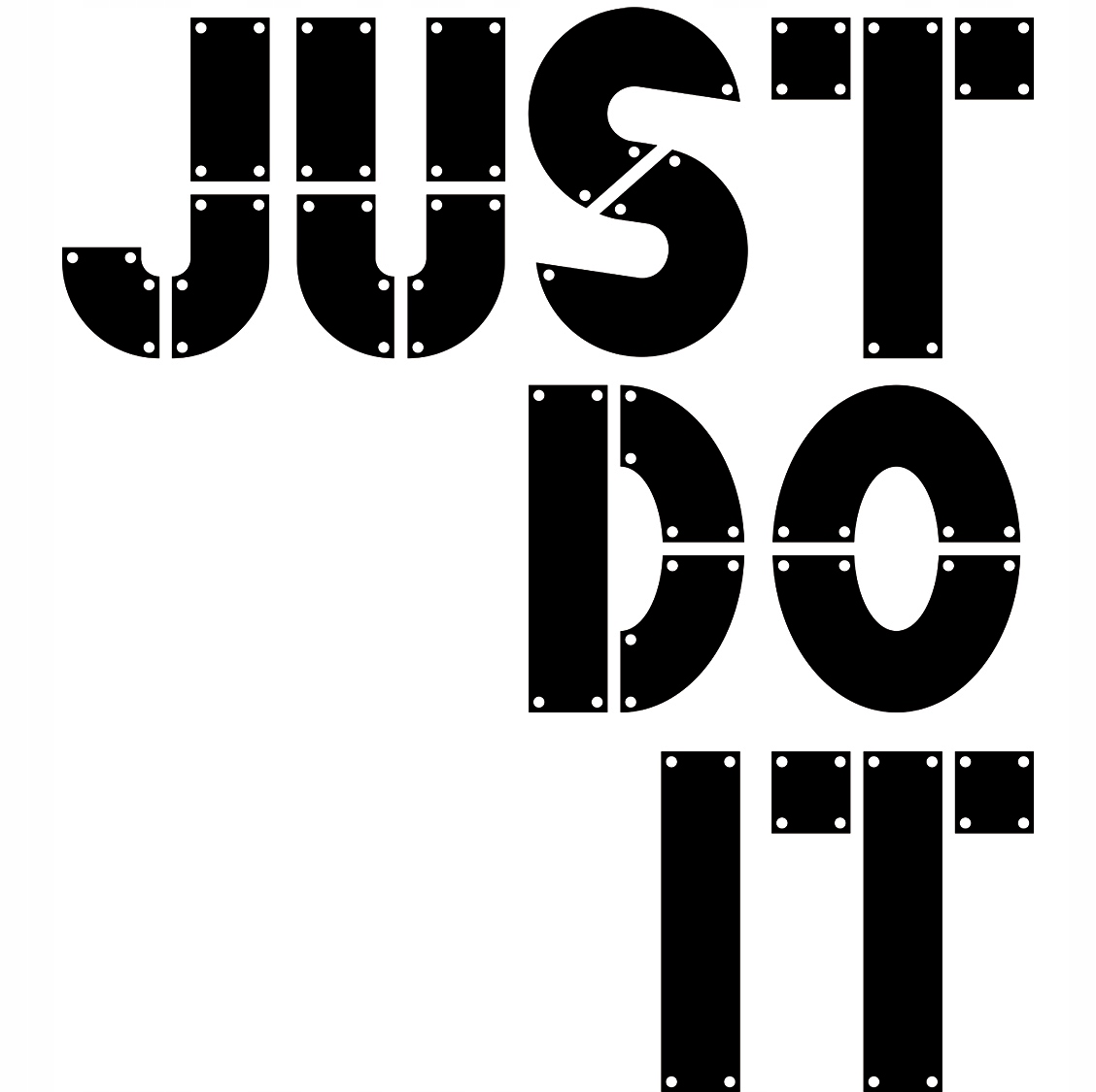 

Naklejka na ścianę Do Siłowni Just Do It 44x49