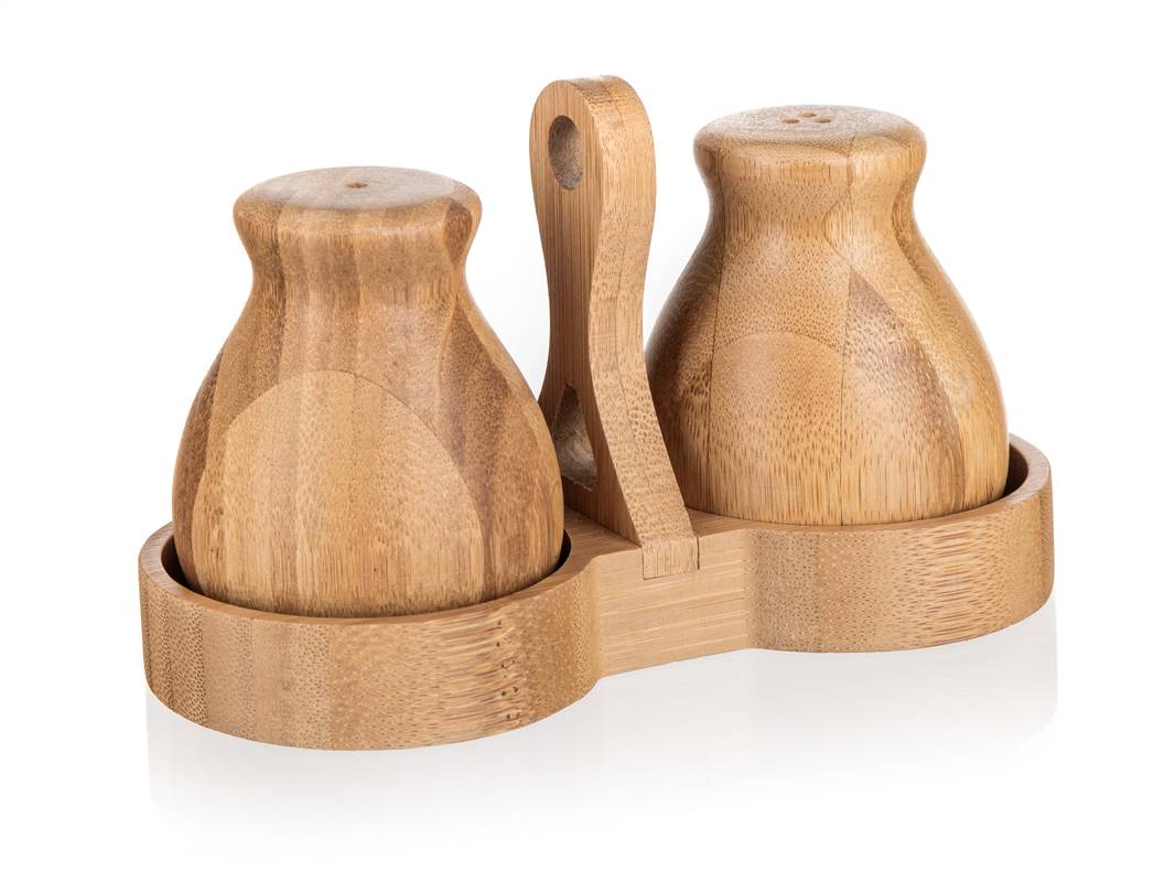 PRZYPRAWNIK SOLNICZKA pieprzniczka BAMBUS STOJAK Marka Banquet