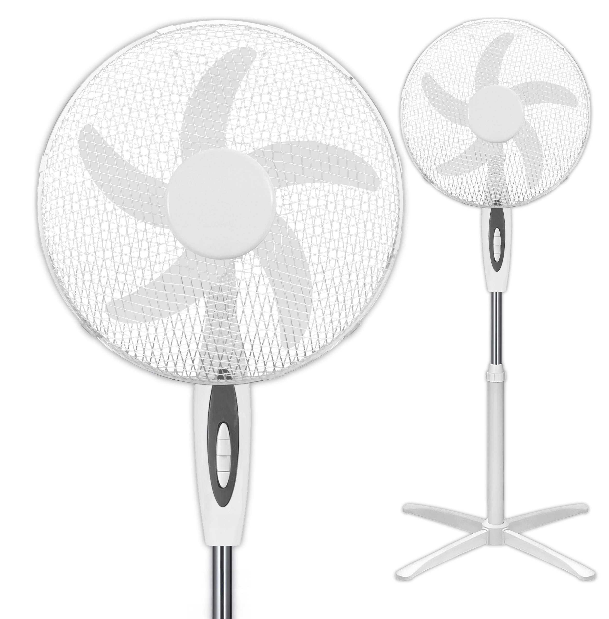 Podlahový Ventilátor Tichý, Silný Bílý Ventilátor Stojící Ve Velkém Klimatu