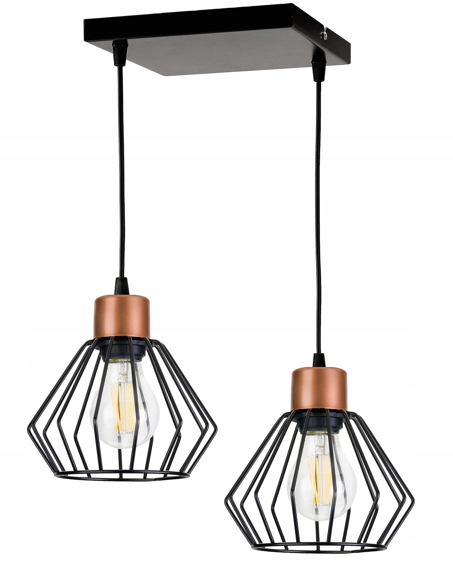 

Lampa wisząca sufitowa Żyrandol Zwis brylant miedź
