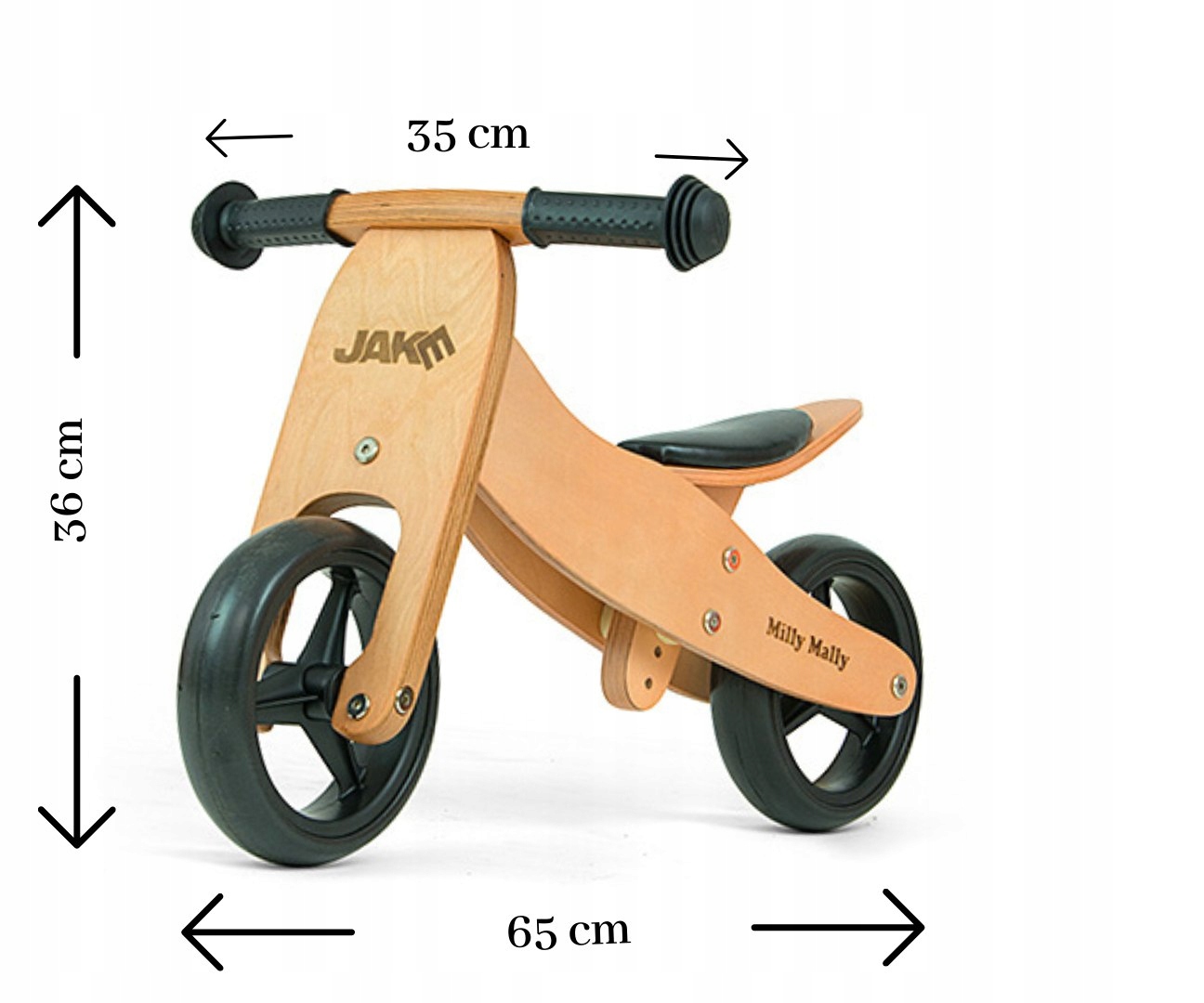 Jeździk rowerek biegowy Jake 2w1 Natural Milly Mally rowerek trójkołowy Wiek dziecka 12 m +