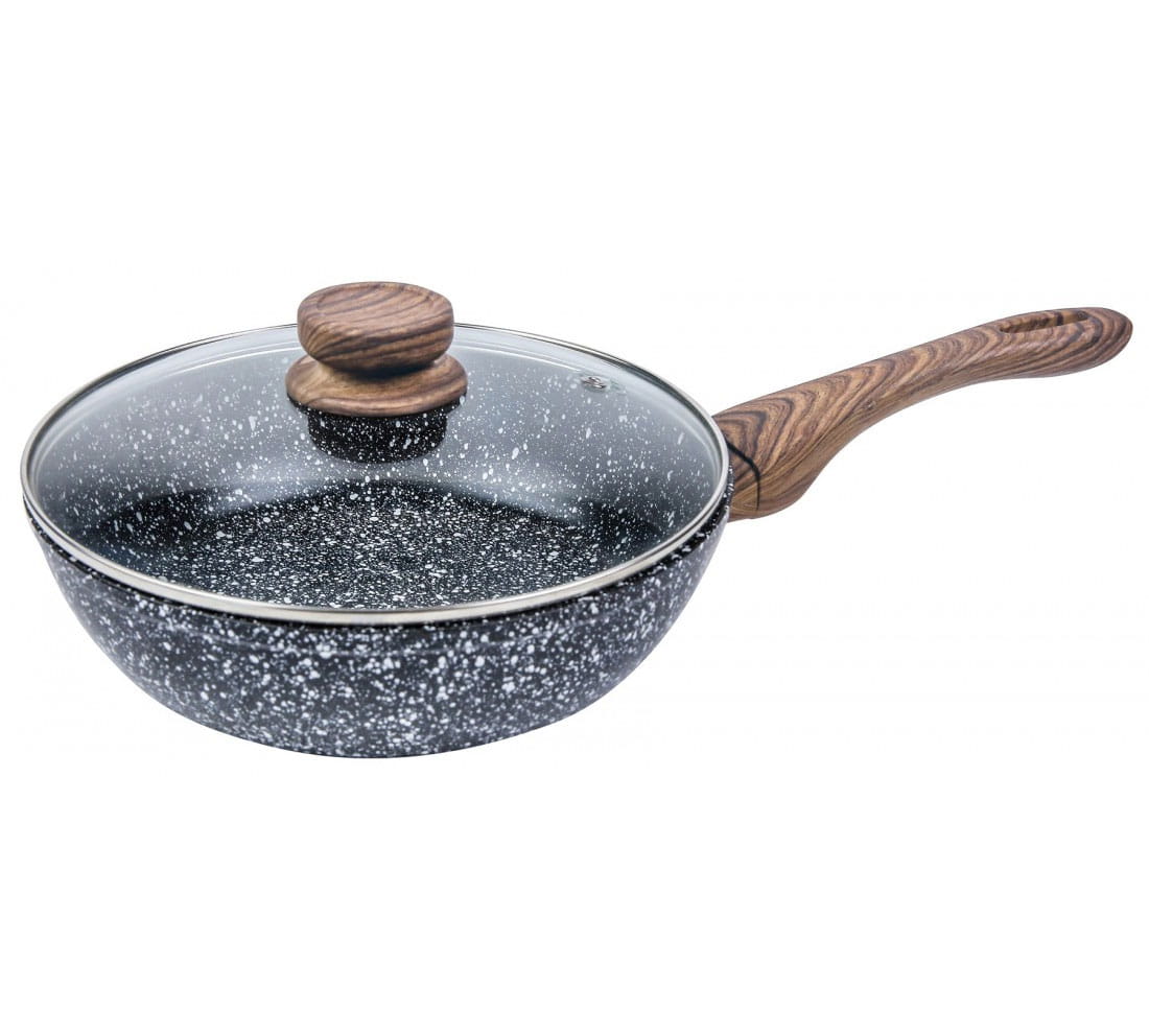 Patelnia wok 28cm Powłoka Granitowa granit wood KINGHOFF KH-1584 Marka Kinghoff