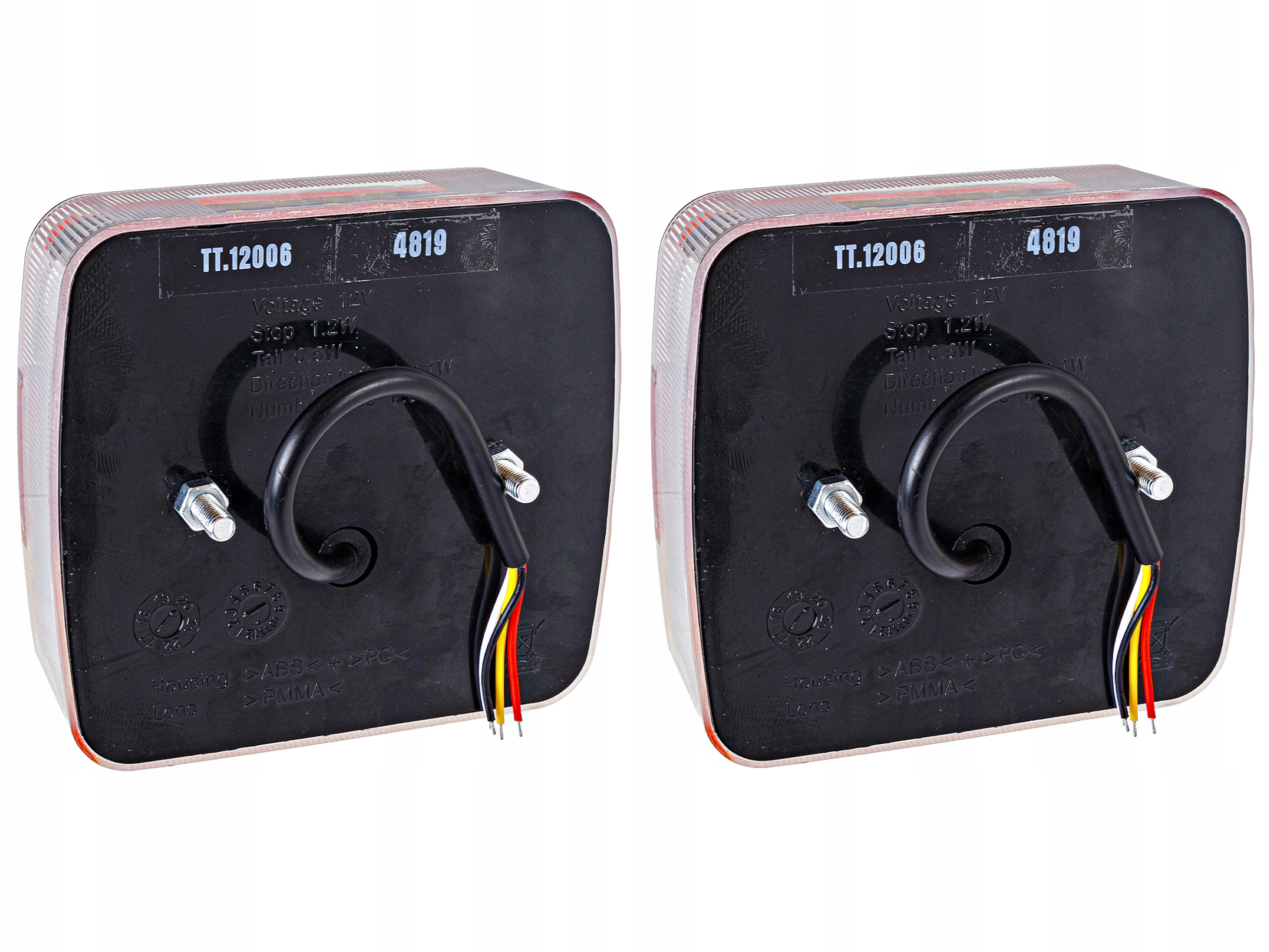 LAMPA TYLNA LED przyczepki przyczepy 12V 2szt. Strona zabudowy lewe + prawe