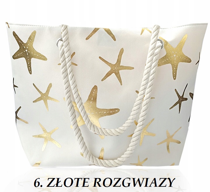 TORBA PLAŻOWA MIEJSKA SHOPPER NA PLAŻĘ NA ZAKUPY Wysokość 35 cm