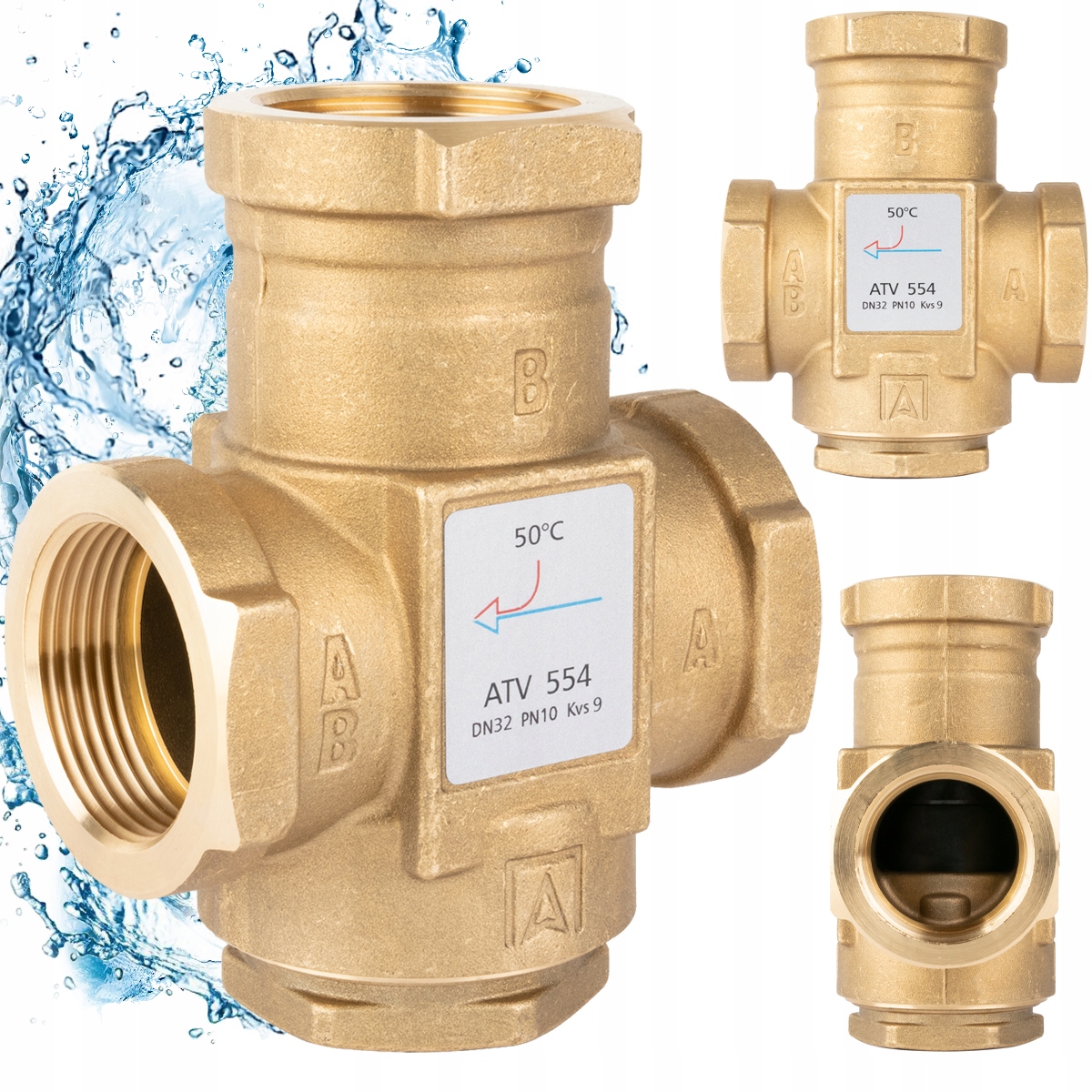 Teplotný Ventil Na Ochranu Návratu Kotla Afriso Atv 554 DN32 50°C 5/4 Palca