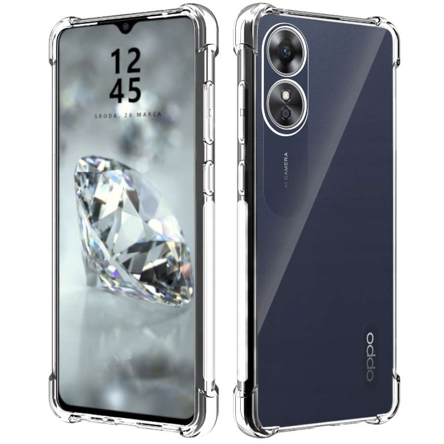 

Etui Do Oppo A17 Pancerne Przeźroczyste Case