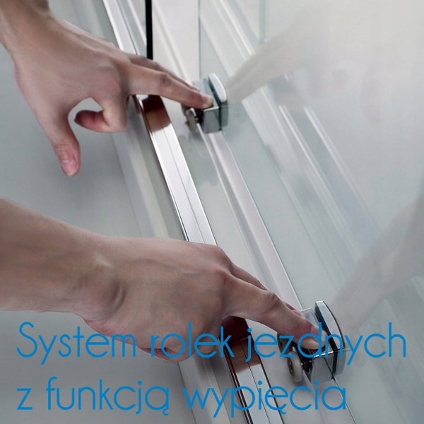 DRZWI PRYSZNICOWE PRZESUWNE SUWANE WNĘKOWE 130x190 Linia Easy Slider