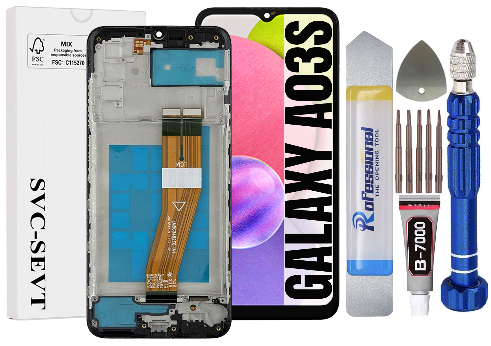 Displej Pro Samsung Galaxy A03S A037 (160.5 MM) Originál LCD Rámeček