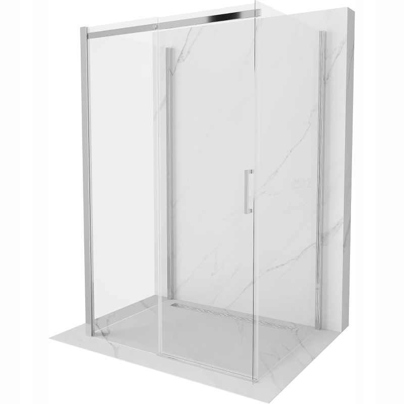 Mexen Omega sprchový kout 3-stranný, posuvný 140 x 90 cm, transparentní, ch
