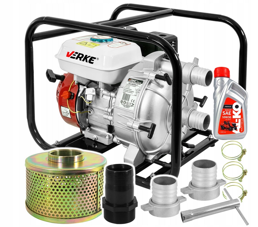 Motopompa Pompa Wody Spalinowa Szlamowa Szlamu 2" Cale 7KM 20000 L/h Olej