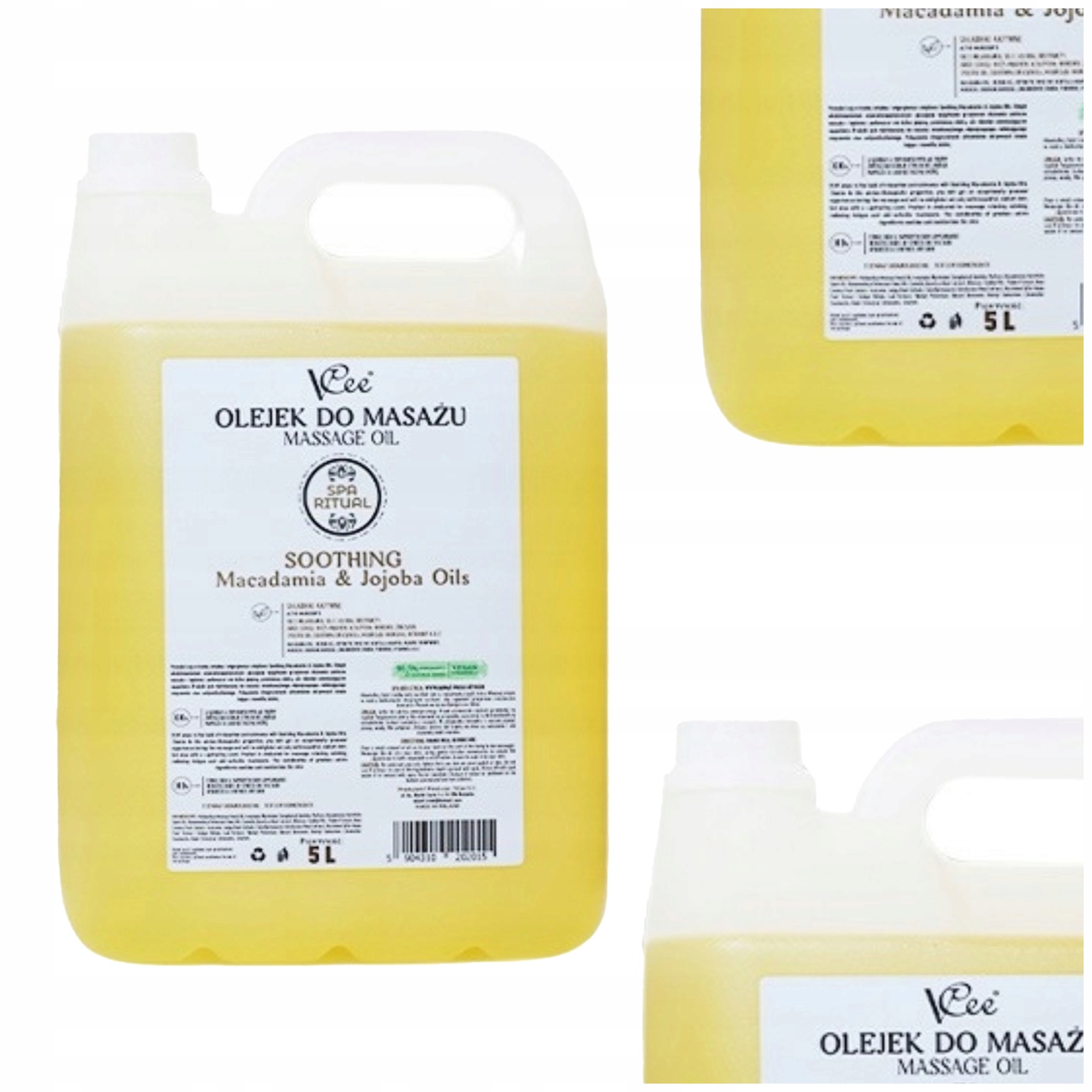 Olejek Do Masażu Vcee 5L Naturalny Wegański Olej Makadamia&jojoba