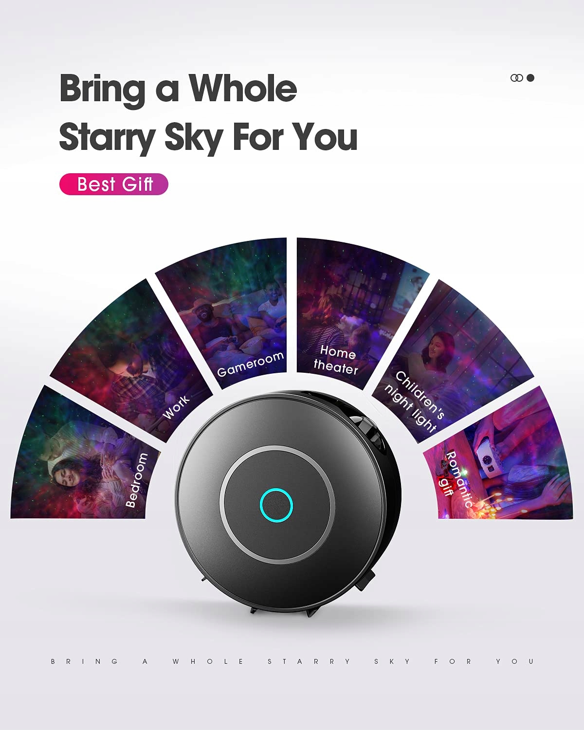 SUPPOU Projektor Gwiaździstego Nieba LED Smart Lampa Galaxy Alexa WiFi — miniatura 8