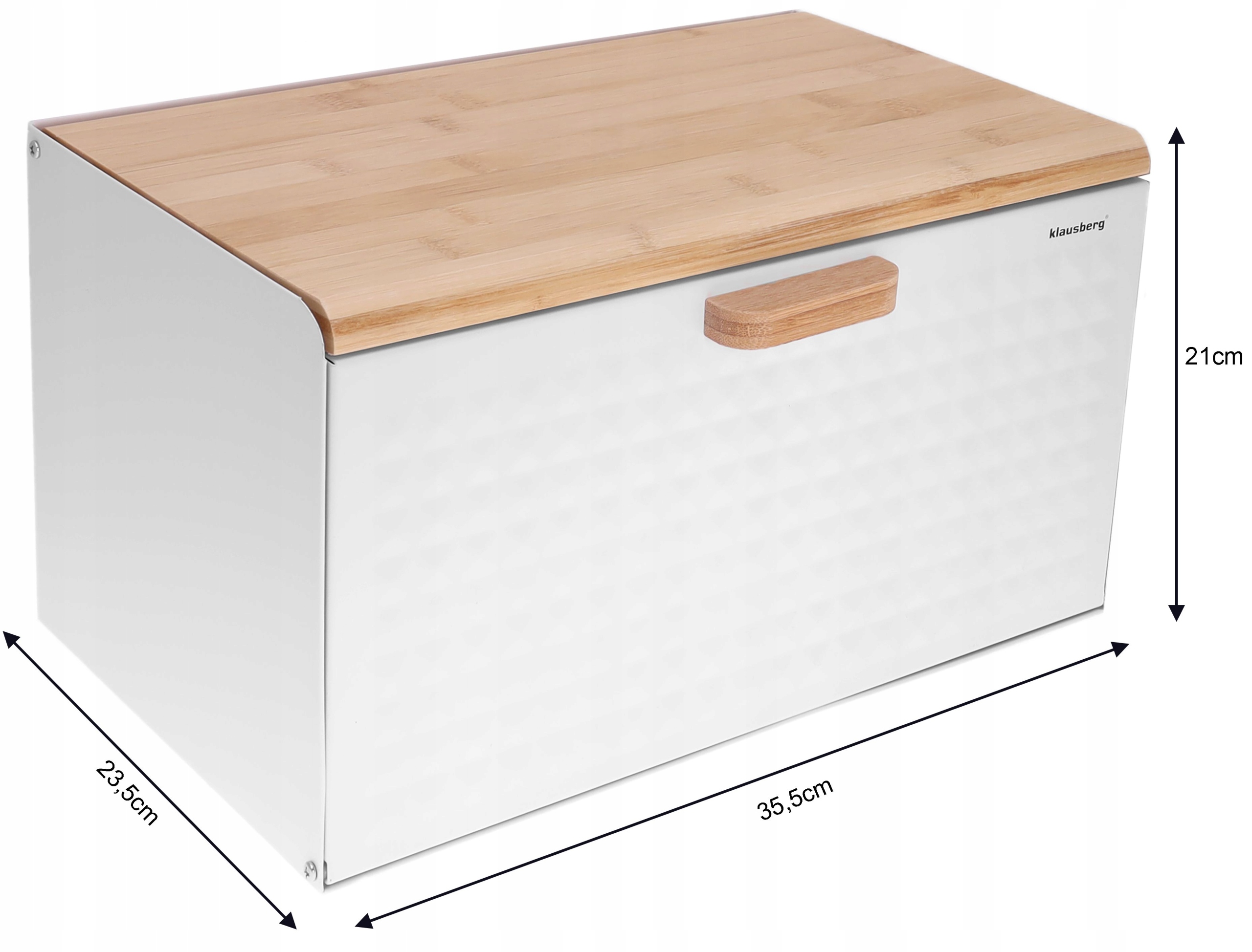 CHLEBAK PODWÓJNA POKRYWA POJEMNIK PIECZYWO KB7427 Marka bez marki