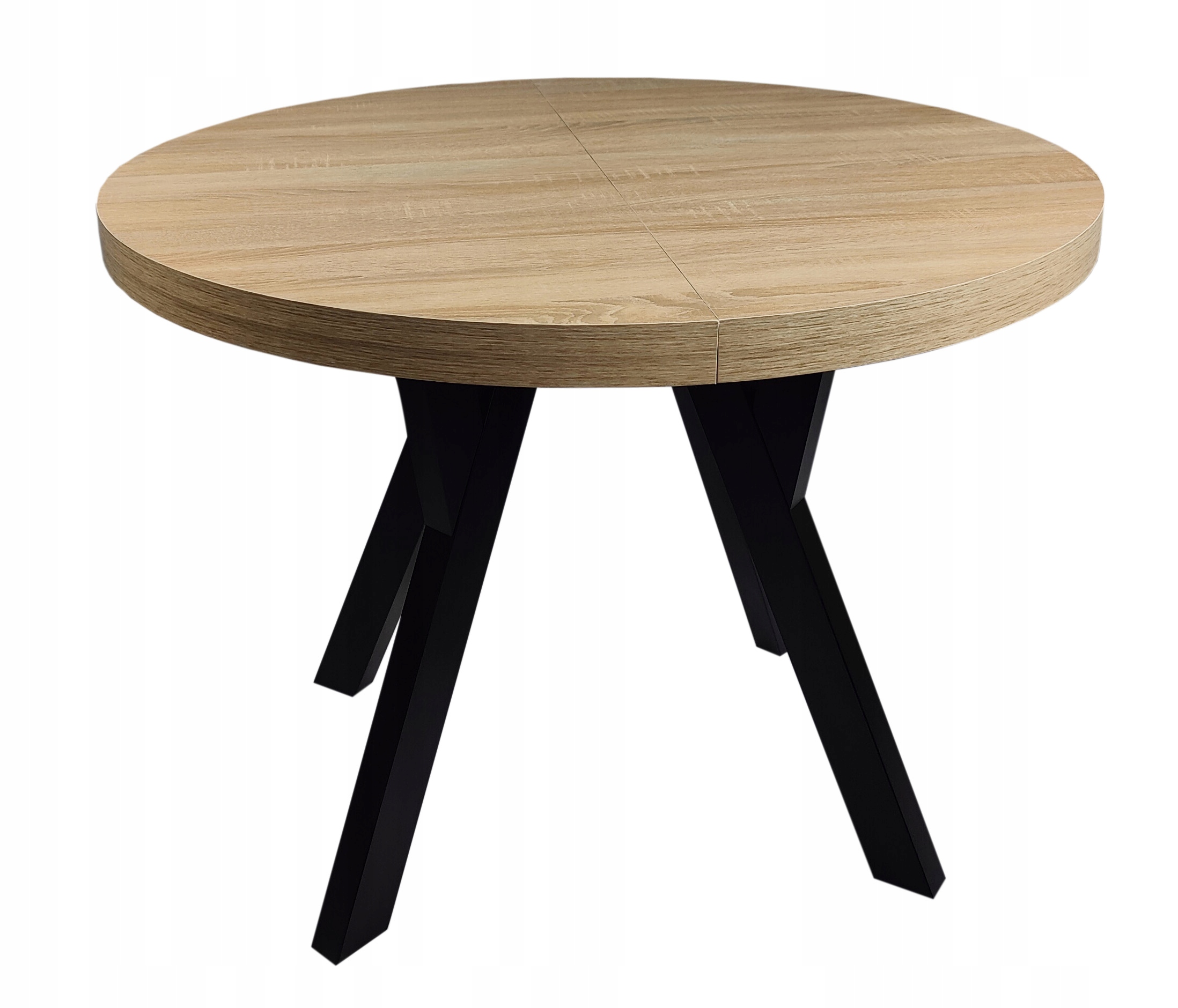 Stół okrągły solidny rozkładany DĄB SONOMA 100/200