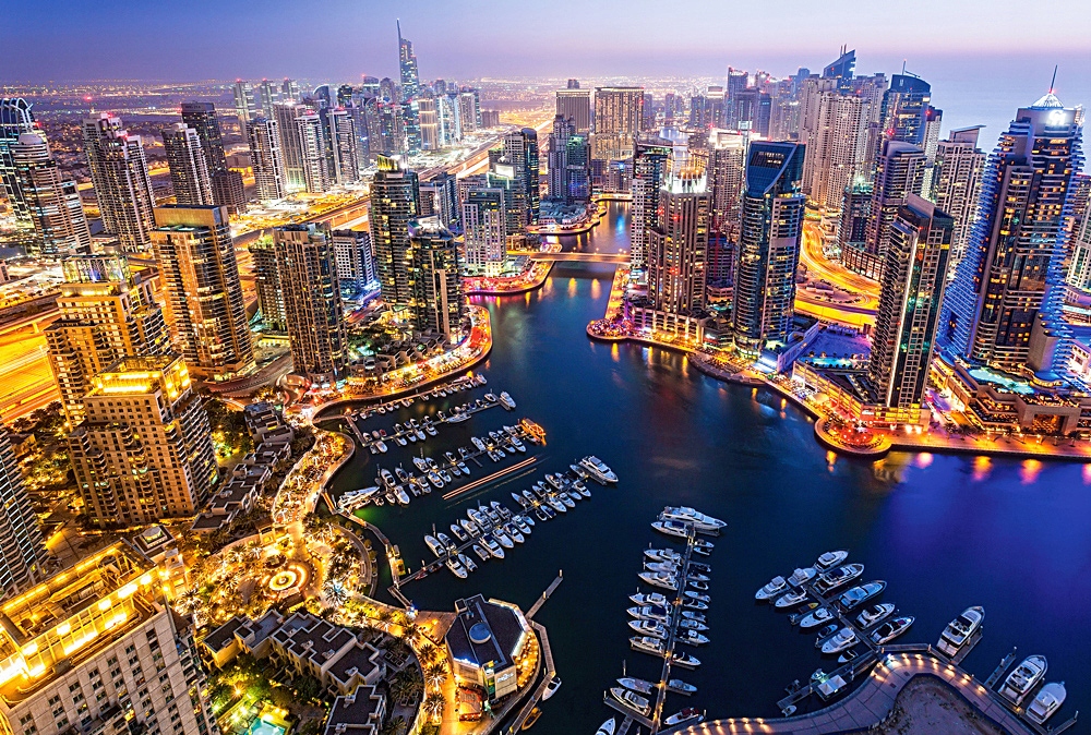 

Puzzle Widok Miasta Dubaj Noc 9+ 1000 El Castor