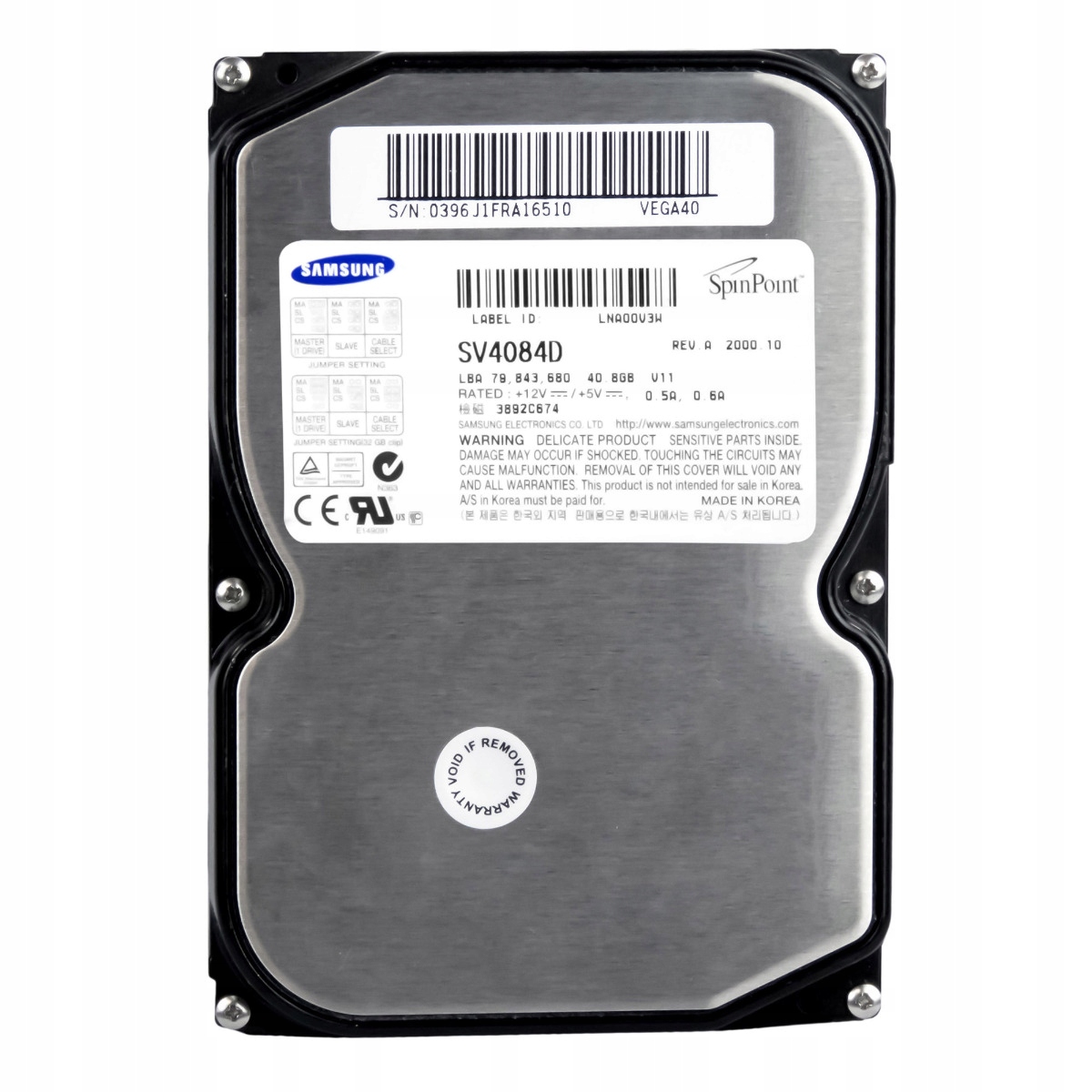 Samsung SpinPoint V20400 40,8 Gb 5,4K Ata 3,5'' SV4084D