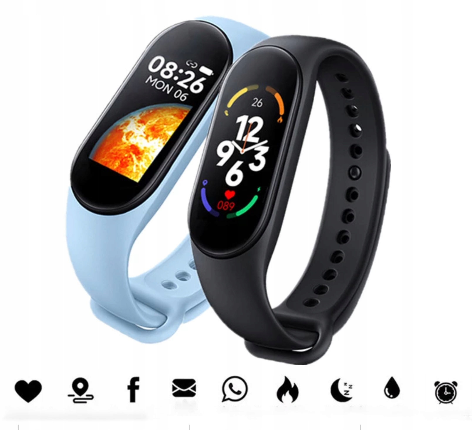 SMARTWATCH zegarek SMARTBAND Puls Kroki Termometr Model SMARTBAND