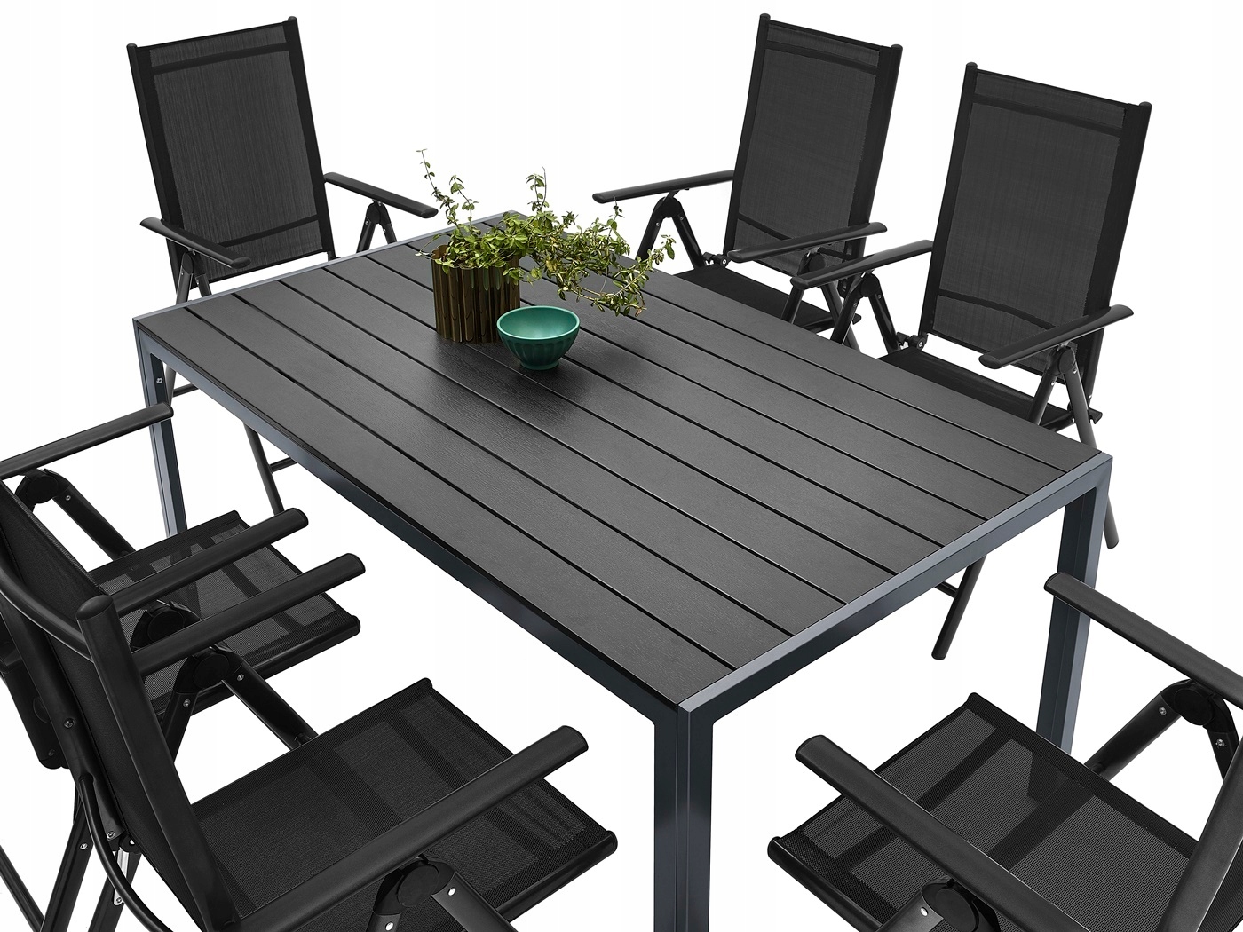 MEBLE OGRODOWE ZESTAW STÓŁ 6+1 NA TARAS BALKON Producent MAT-COMPANY