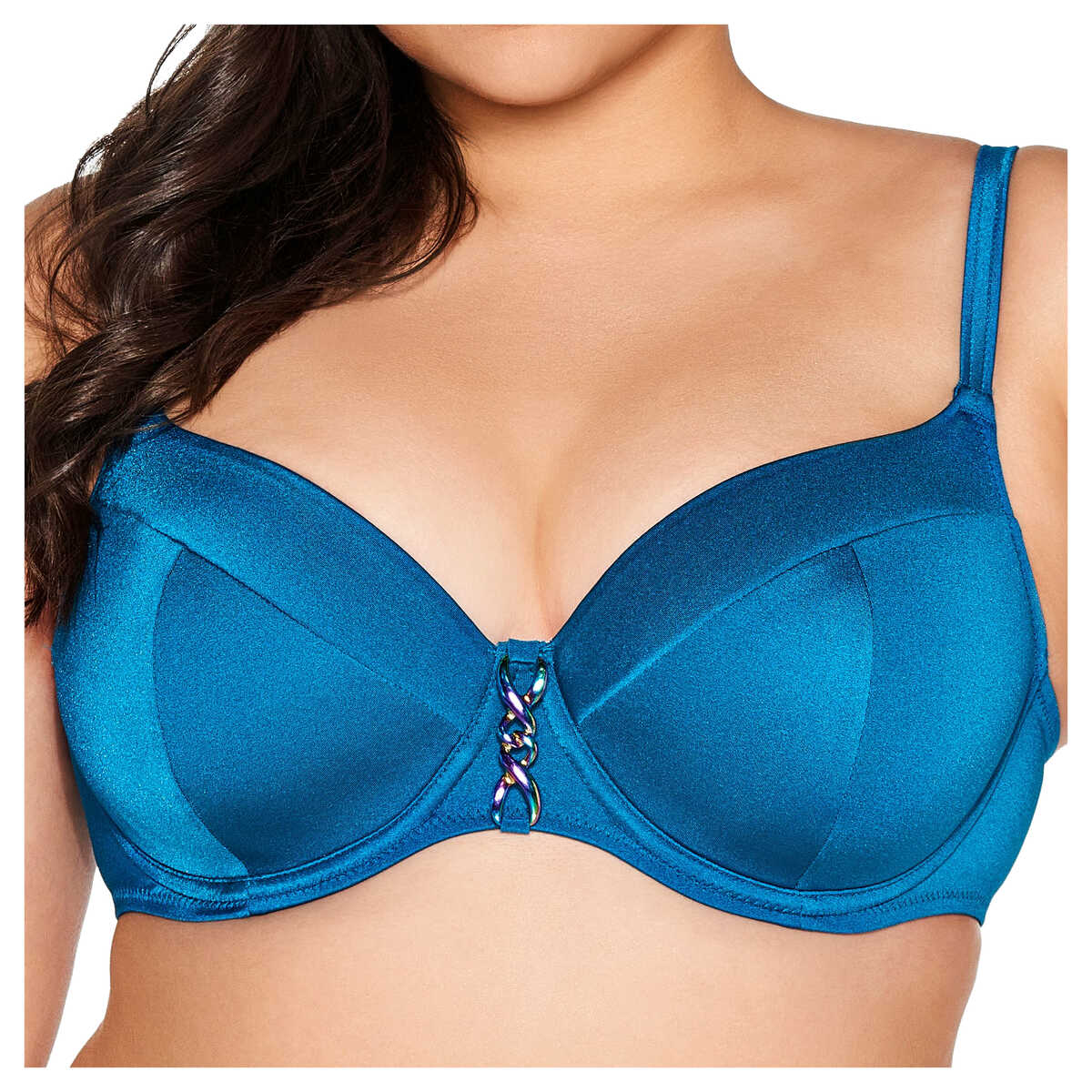 Ava Plavková podprsenka vyztužená podprsenka s kosticí Sk 13 azurová 80E