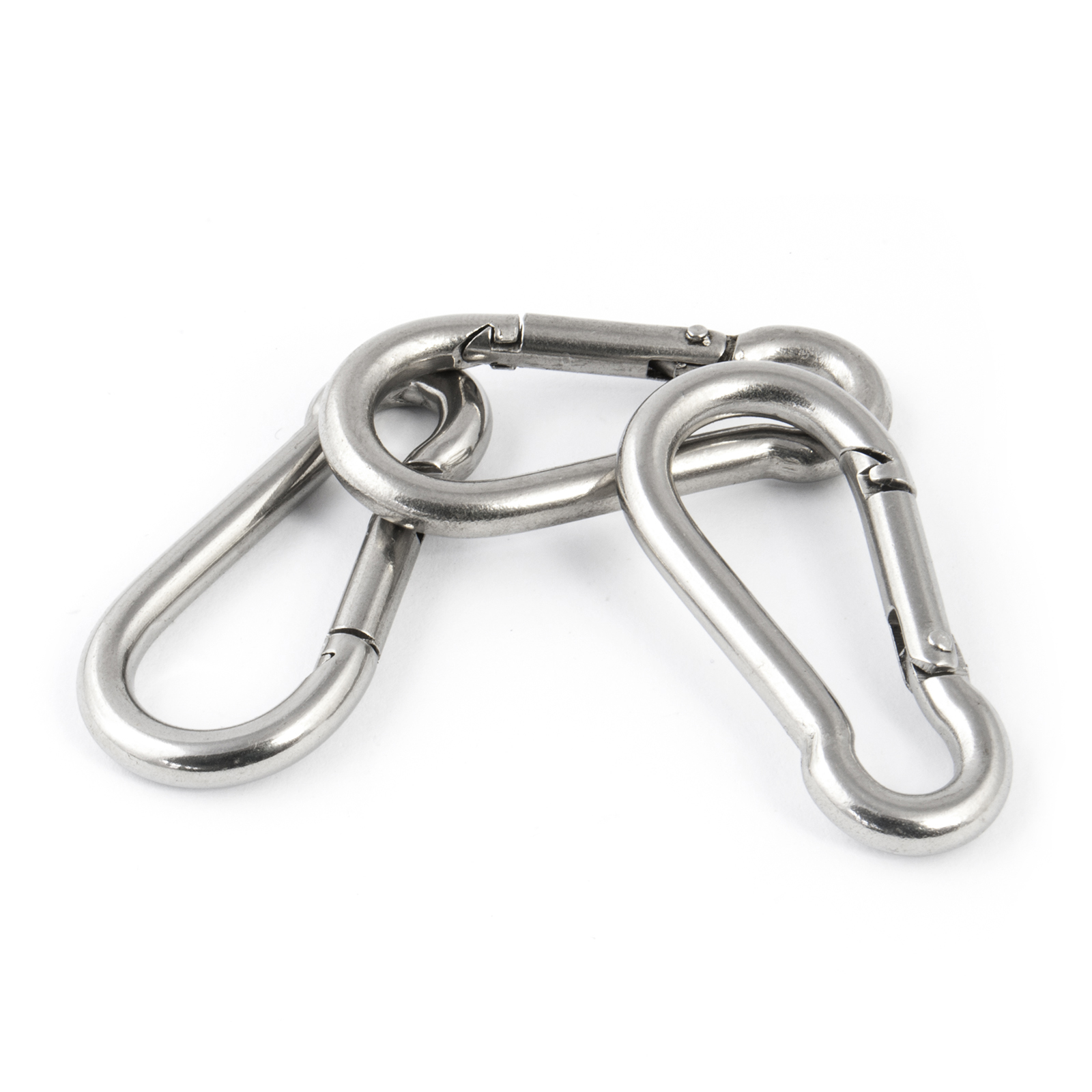 Karabinka na lana nerezová hasičská A4 8mm 10 Ks