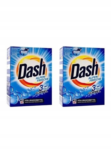 2x Prášek na praní Dash Alpen Frische 40 Praní 2,6 kg