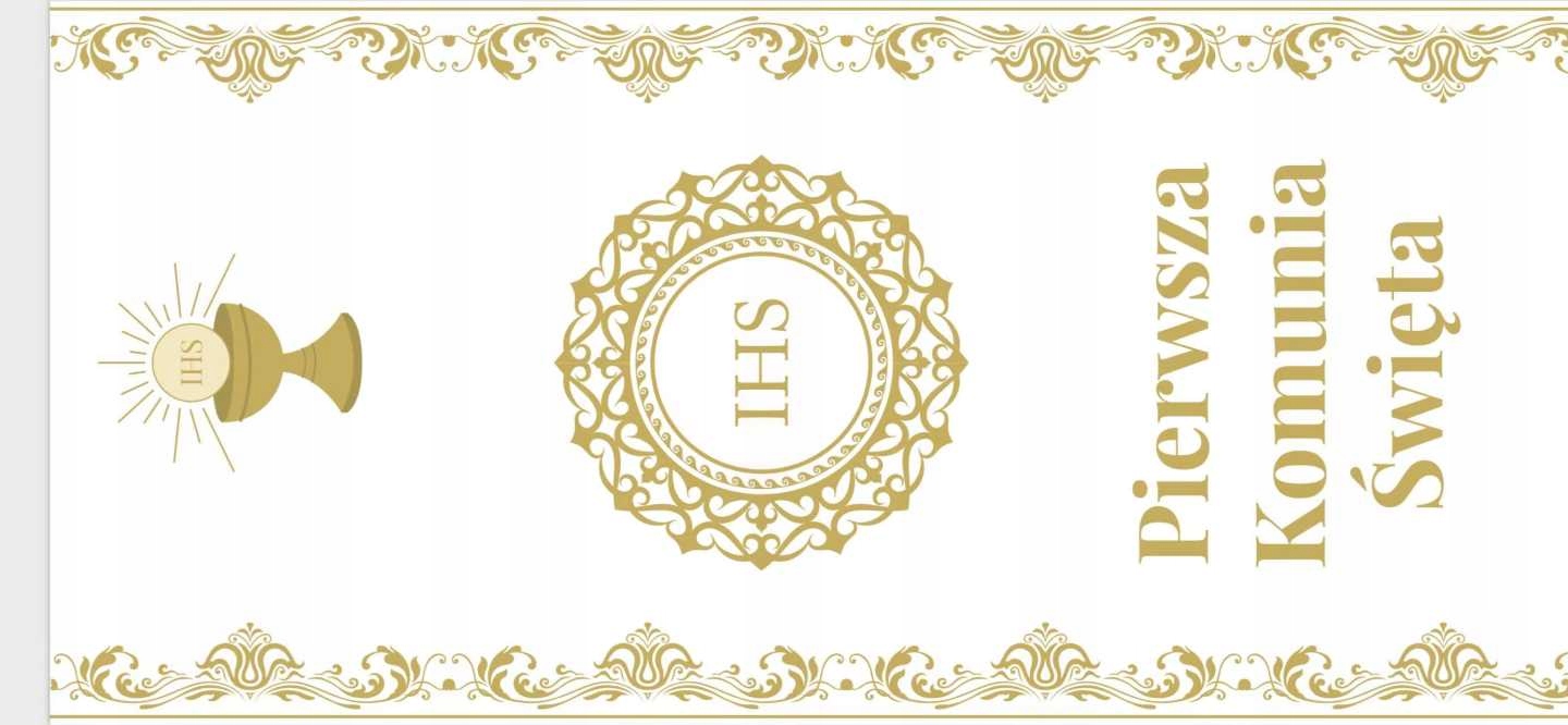 

Bieżnik na stół pierwsza komunia święta 5m x 35 cm