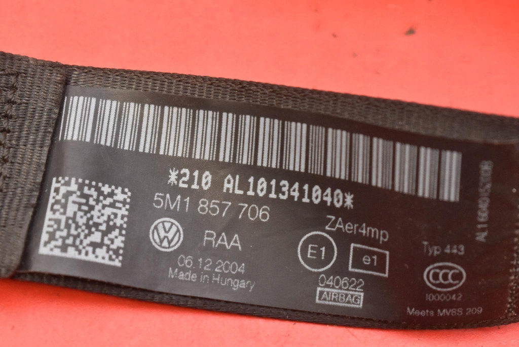 Gurten Sicherheits rechts vorne Spanner 5M1857706 VW GOLF 5 V PLUS 03-09