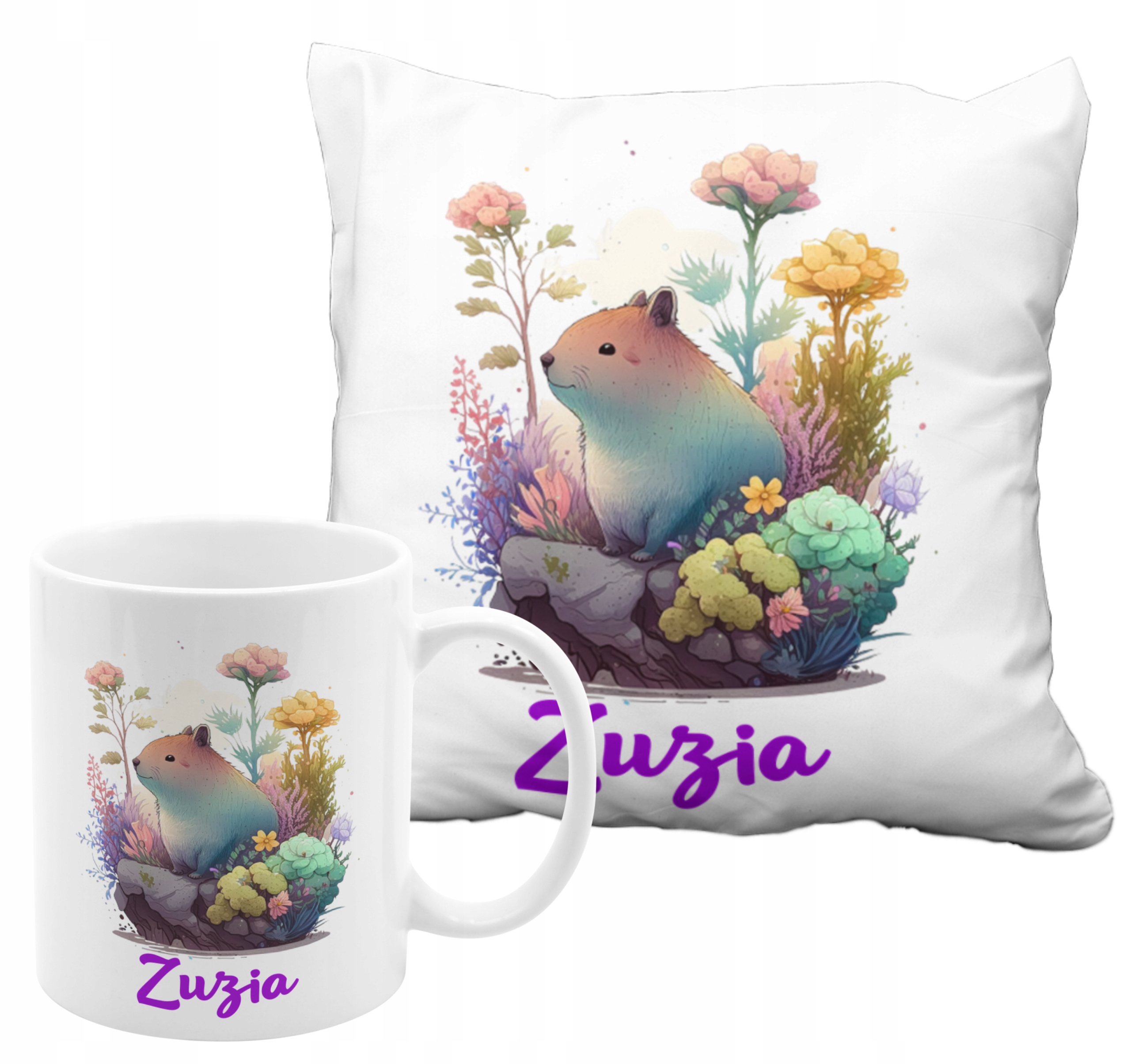 

Zestaw Kubek Poduszka Z Kapibarą I Imieniem