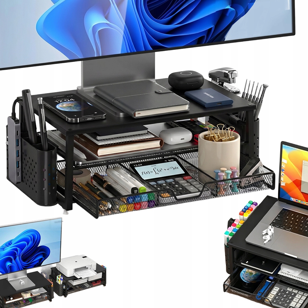 Podstavec Pod Počítačový Monitor Se Zásuvkou, Stabilní Podstavec Pod Monitor