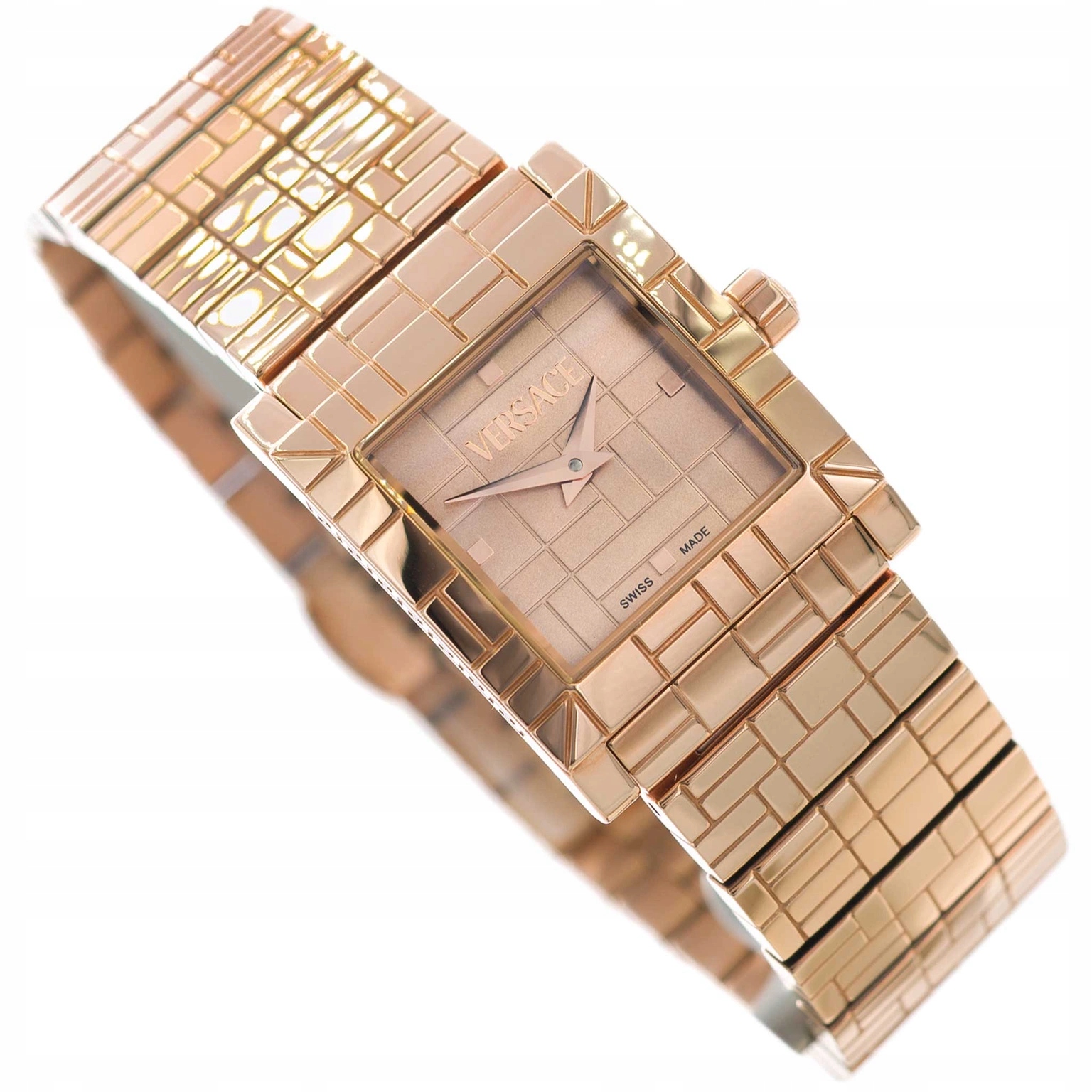 Dámské Hodinky Versace VE9B00224 Mosaic Gold Rose Na Náramku