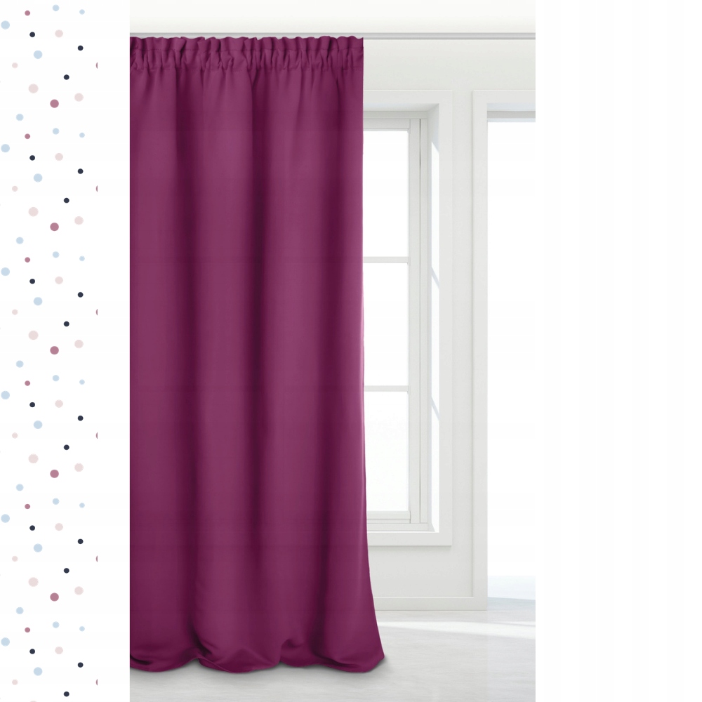 AMARANTOWA ZASŁONA ZACIEMNIAJĄ TAŚMA 140X250 HOLD Marka Spod Igły i Nitki