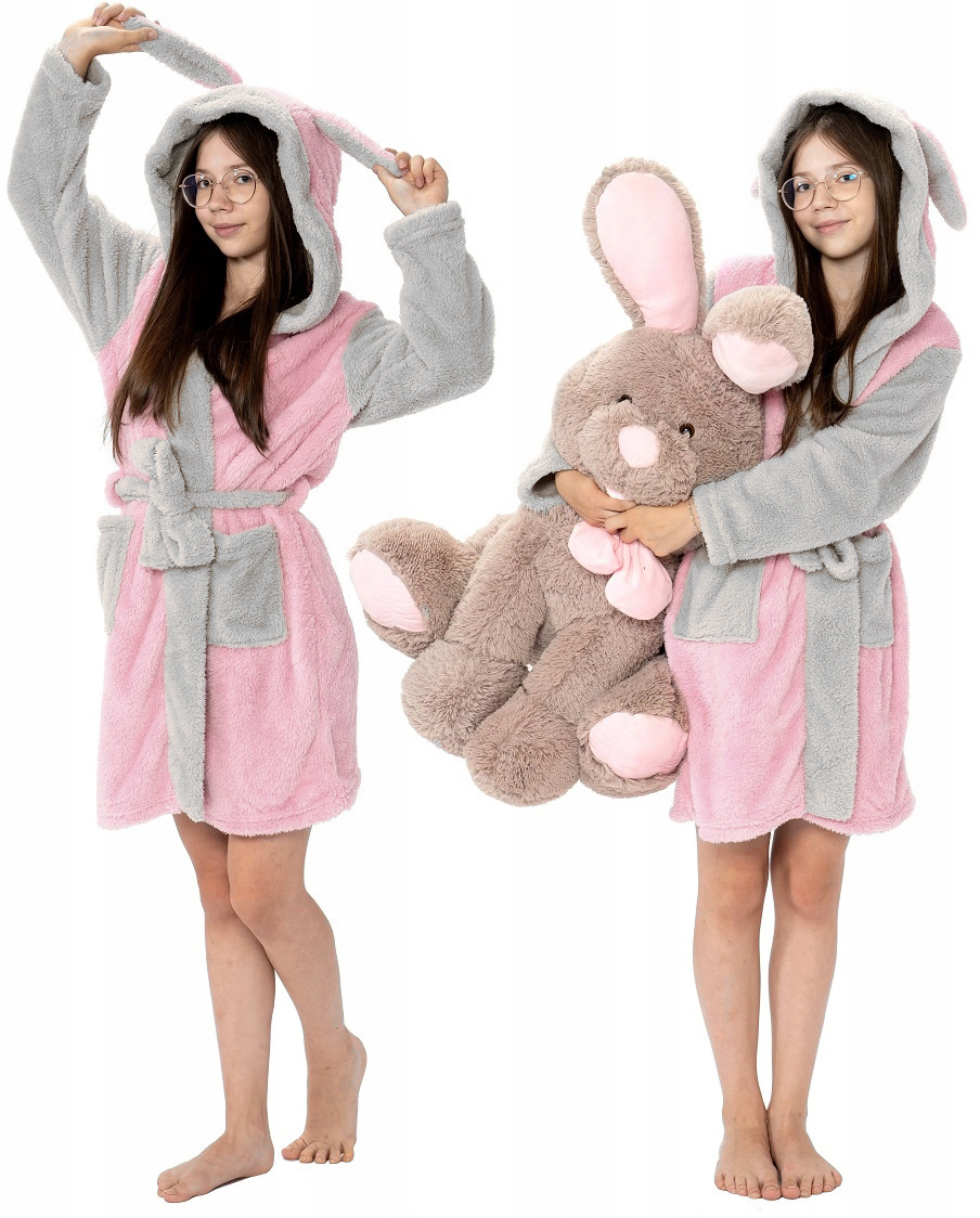 

Szlafrok dziecięcy Kigurumi króliczek rozm 140-158
