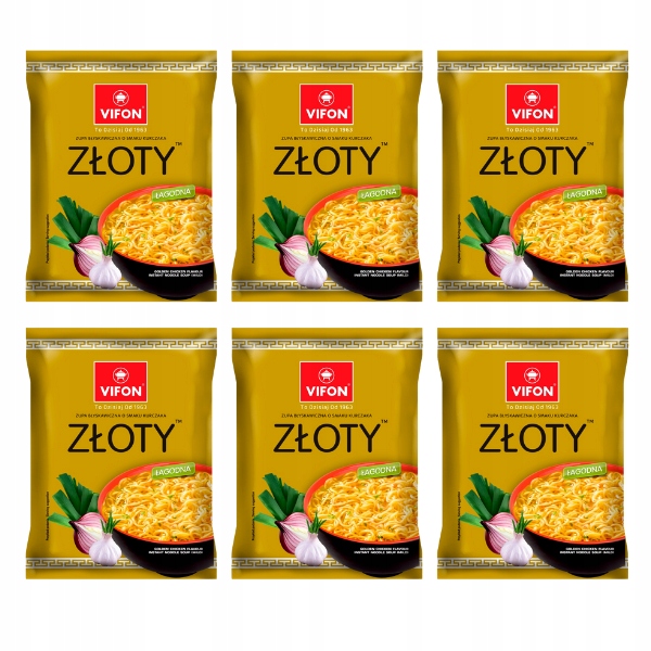 Levně 3x Vifon Instantní polévka s kuřecí příchutí, zlatá, 70 g x 6 kusů