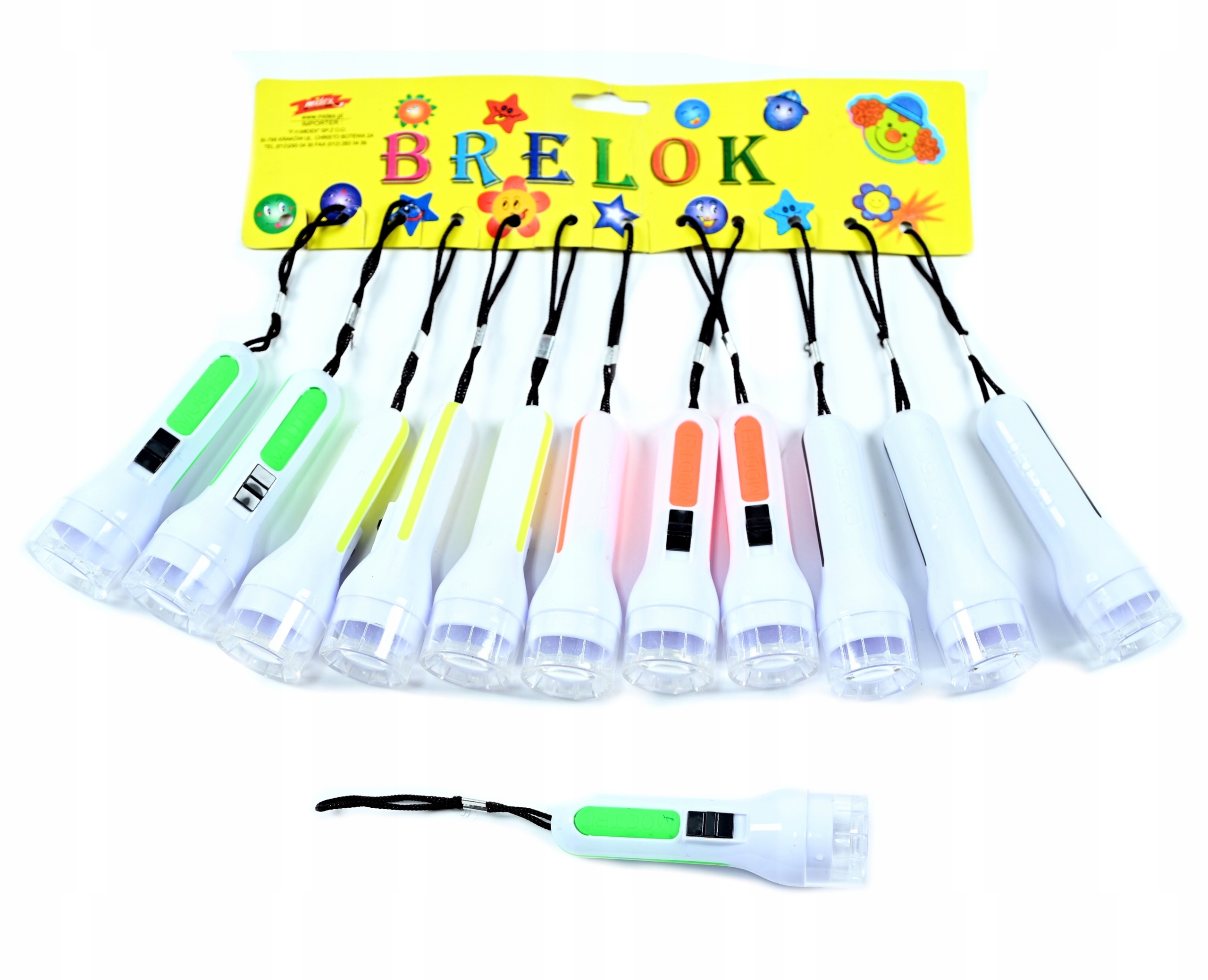 

Świecąca Latarka Brelok Do Kluczy Zestaw 12SZT