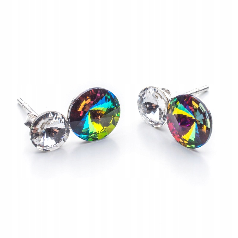 

Srebrne Kolczyki 925 z kr. Swarovski Rivoli 6/8mm