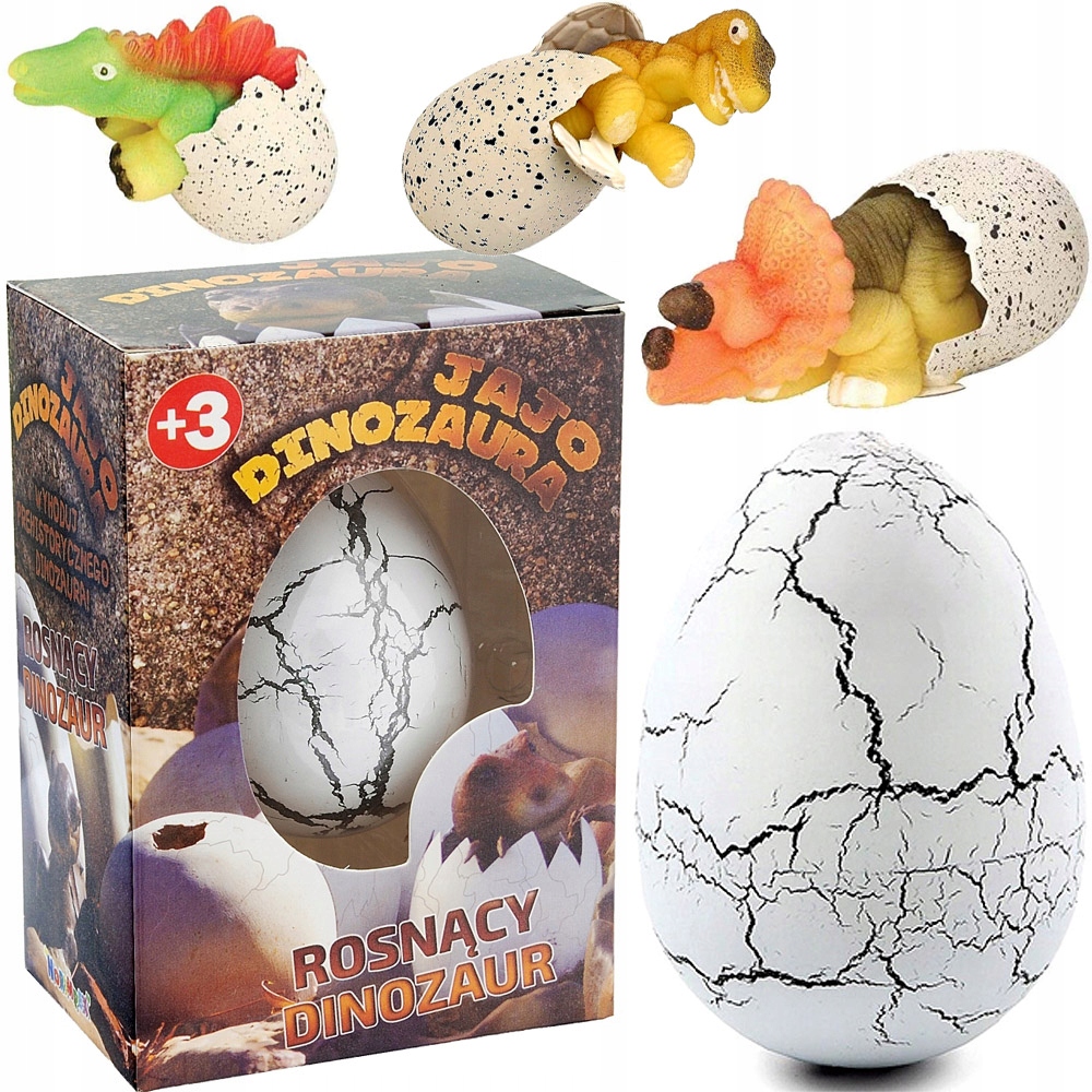 Figurka plastikowa Dinozaur w jaju JAJO ROSNĄCY Płeć chłopcy dziewczynki
