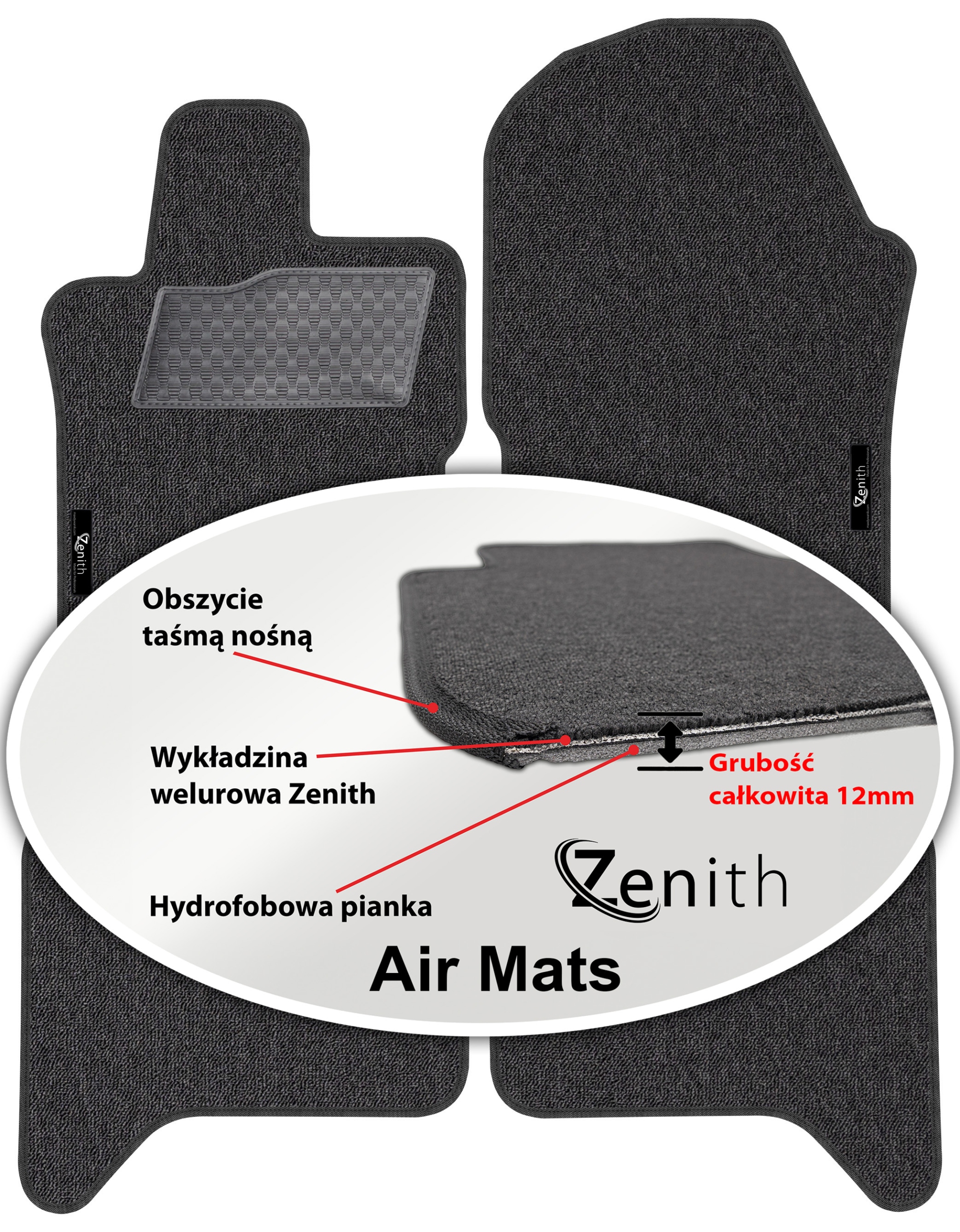 Volkswagen Amarok II od roku 2022. Velúrové koberčeky do auta Zenith Air Mats