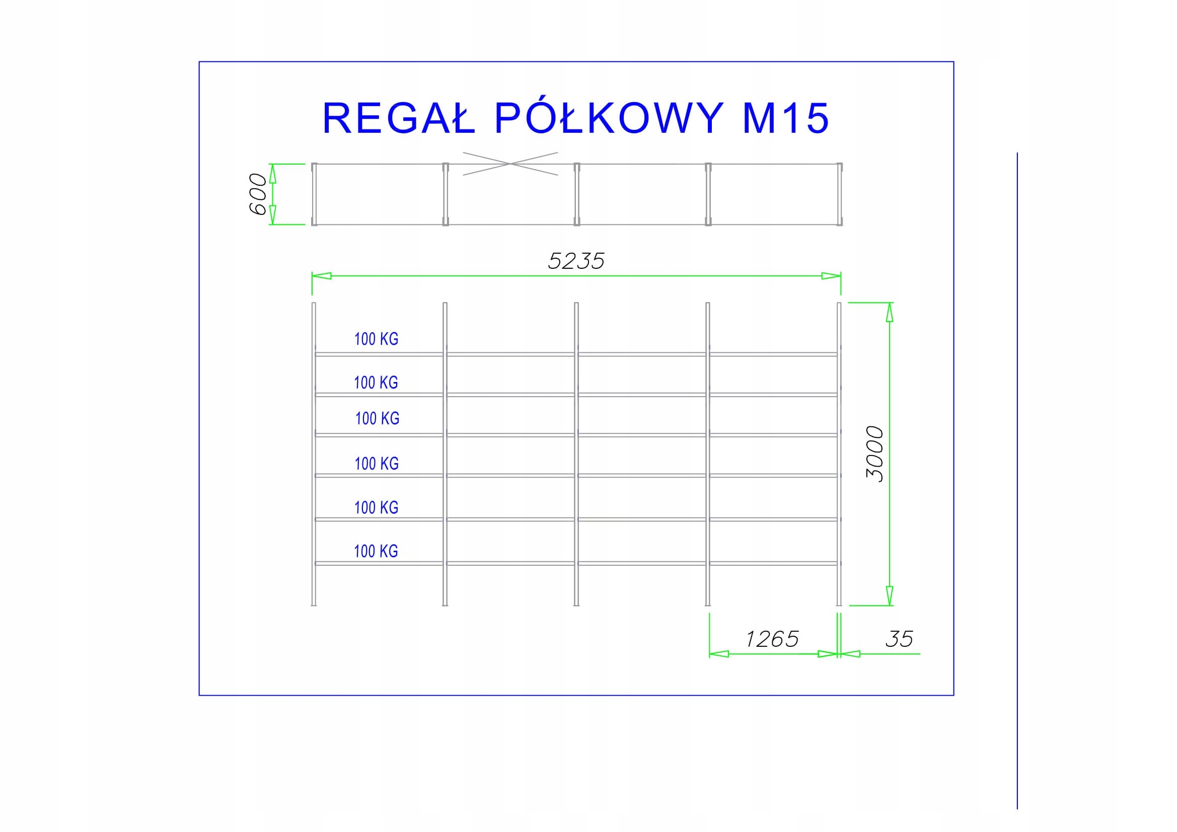 Regal polkowy NOWY M15 Regaly polkowe 24 polek Mark Mag Complex
