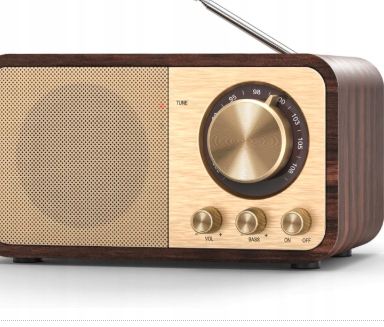 Retro Rádio Bluetooth Fm Reproduktor 5W Usb Tf Aux Akumulátor
