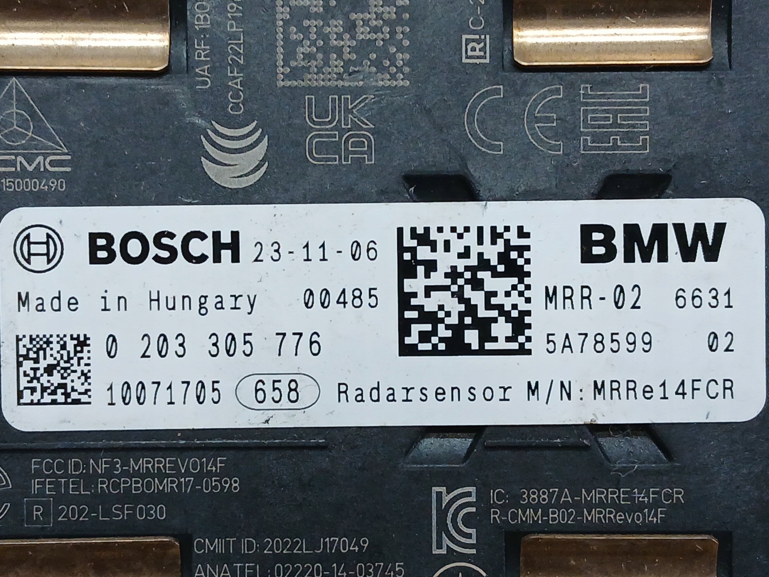 maska RADAR BMW 5A78599 02