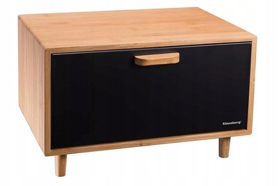 

Klausberg Chlebak bambusowy 36x26x23 cm czarny