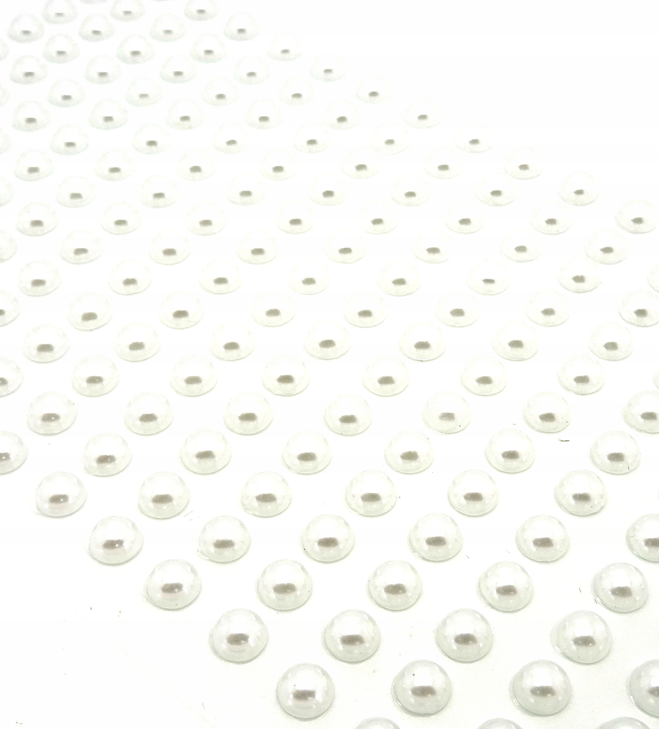 

Naklejki Perełki Perły Dżet Ozdoba 3D Biały 6mm